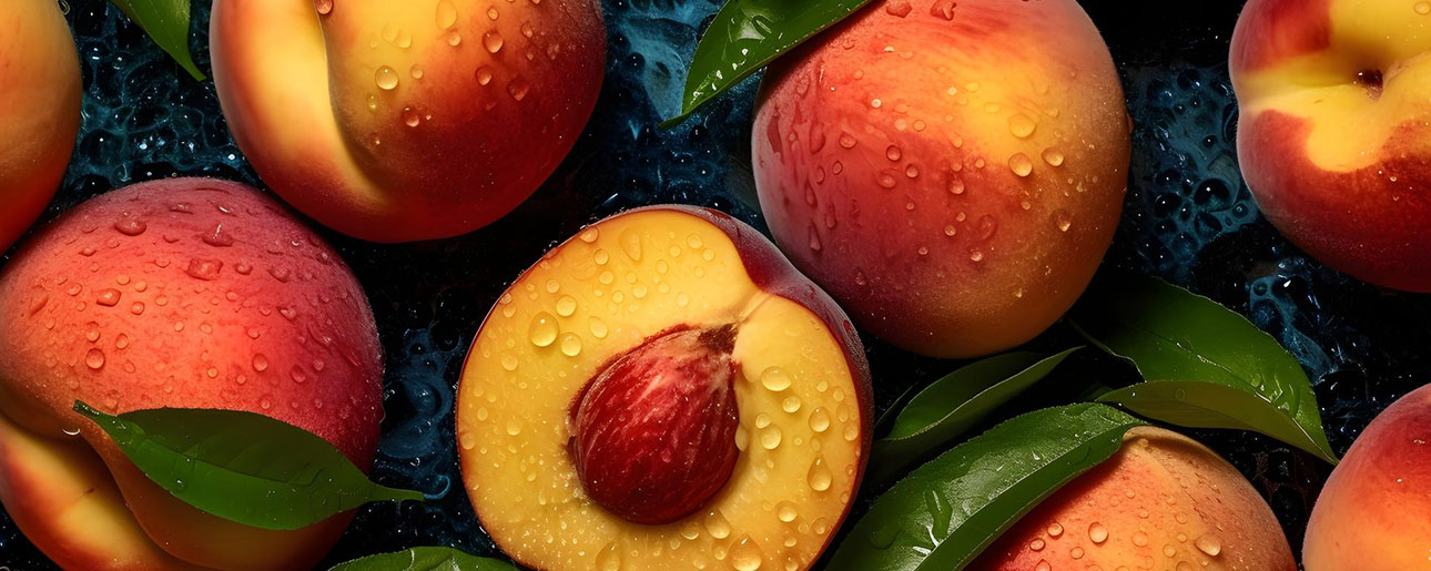 Different Nectarines and peach , Top buyers of Iranian nectarine fruits: • Iran ranks seventh in the production of Nectarine and peach fruit.